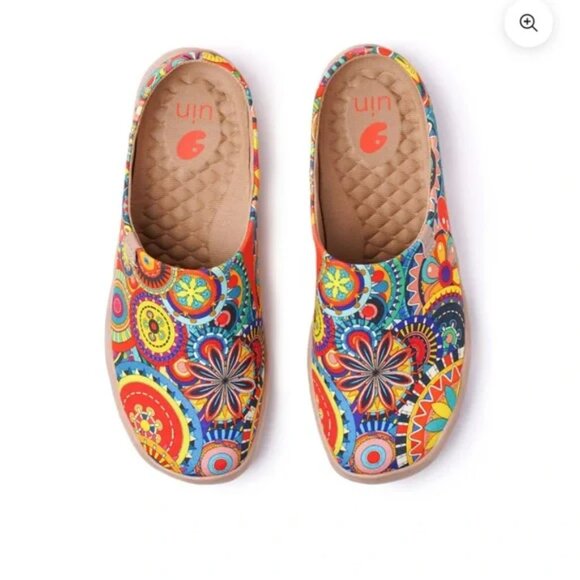 UIN Blossom Toledo Artistic Slip-On Shoes Sneaker Mules – Size 9 - Picture 1 of 8